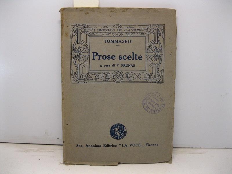 Prose scelte di critica e d'estetica a cura di Paolo Prunas